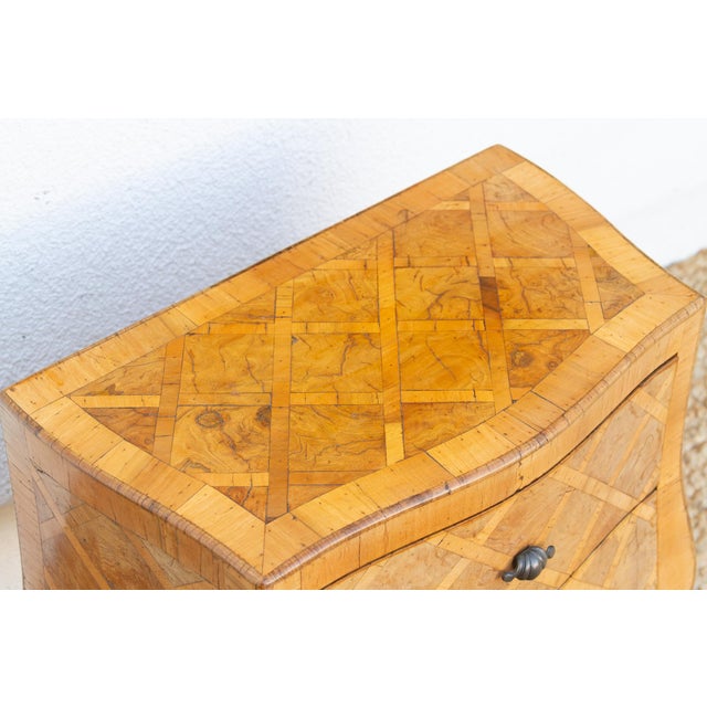 Italian Mid-Century Petite Italian Walnut Nightstand For Sale - Image 3 of 9