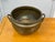 Metal Antique Heavy Brass Cauldron With Oriental Ornamentation For Sale - Image 7 of 12