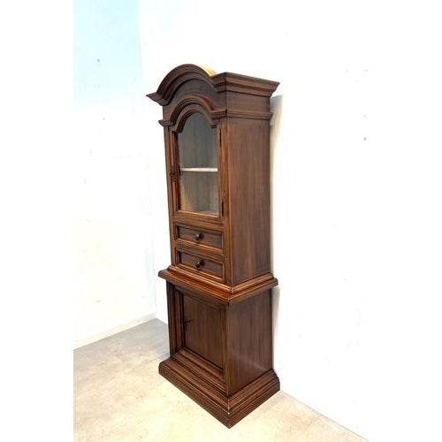 Glass Wooden Cabinet with Vitrine Top For Sale - Image 7 of 7