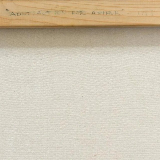 'Abstract in Coral and Gold' by John Franklin Sommers, 1987 For Sale - Image 9 of 11