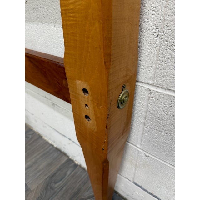 Wood Antique Full Size American Sheraton Style Maple Pencil Post Headboard For Sale - Image 7 of 14