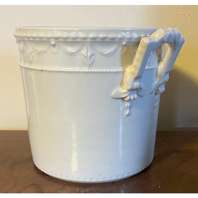 Antique 19th Century KPM Berlin Blanc De Chine Porcelain Ice Pail or Cachepot in the Kurland Pattern For Sale - Image 10 of 12