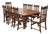 Victorian Oak Dining Table and Chairs, 1880, Set of 9 For Sale