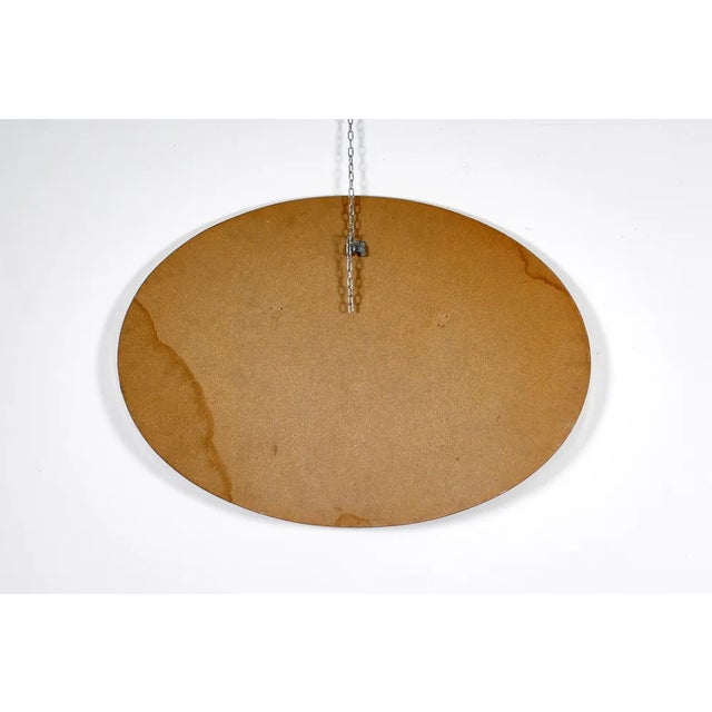 Italian Golden Wall Mirror with Golden Aluminum Frame, 1960 For Sale - Image 12 of 13