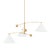 Mitzi Birdie 3-Light Chandelier, Aged Brass For Sale