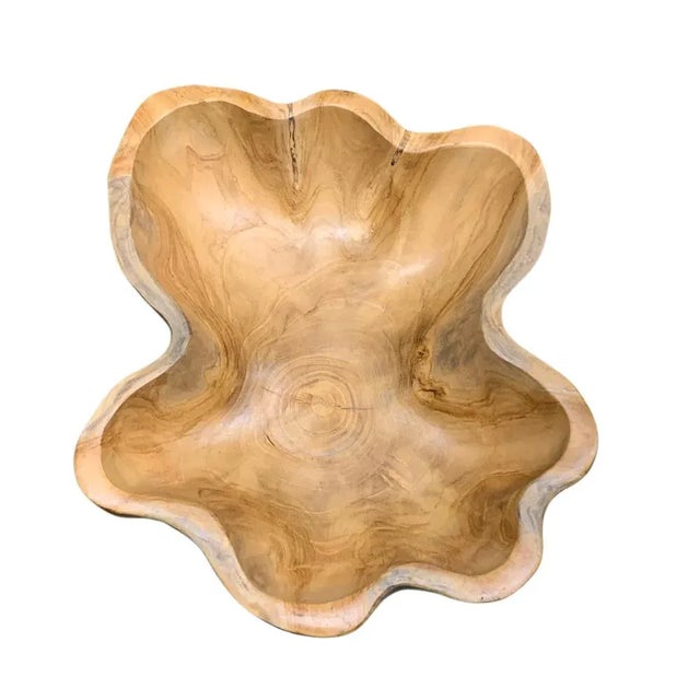 2010s Medium Wooden Bowl For Sale - Image 5 of 6