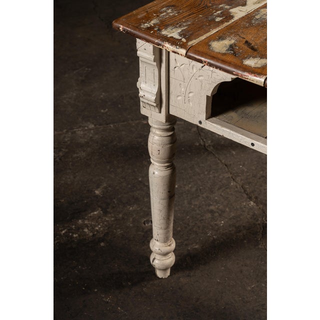 Late 19th Century Eastlake Farmhouse Kitchen Table For Sale - Image 12 of 16