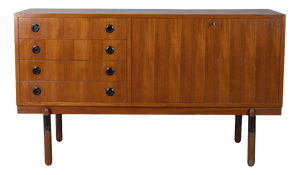 Vintage Italian Teak Wood Sideboard, 1960s