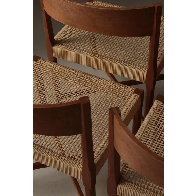 Danish Modern Dining Chairs in Oak & Rattan Cane attributed to Ilse & Ove Six for Uldum Møbelfabrik, 1960s, Set of 4 For Sale - Image 13 of 18