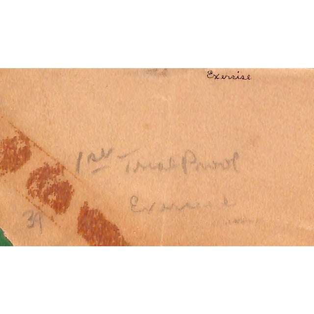 Paul Brown "Exercise" Rider 1st Trial Proof Drypoint Etching For Sale - Image 4 of 5