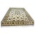 Indian Tabriz Wool & Silk 9x12 White Ivory, Tan, Blue, & Green Handmade Area Rug #1144267