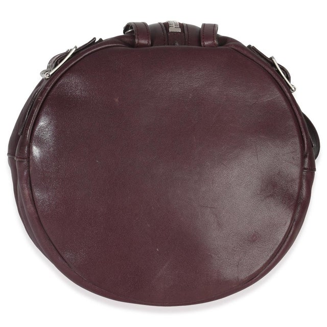 2010s Bordeaux Smooth Calfskin Medium Rider Bucket Bag For Sale - Image 5 of 9
