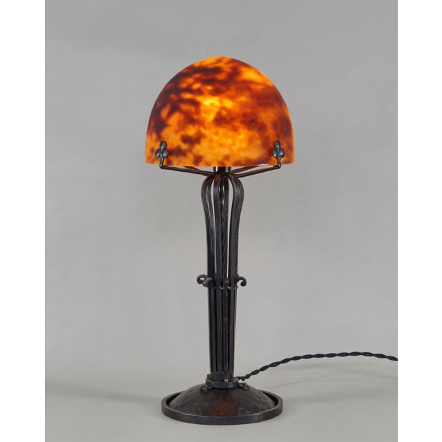 Art Deco French Art Deco Table Lamp by Daum Freres 1920s France For Sale - Image 3 of 13