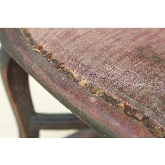Late 19th Century Antique Solid Wood Mahogany Rocking Chair With Rich Patina For Sale - Image 9 of 12