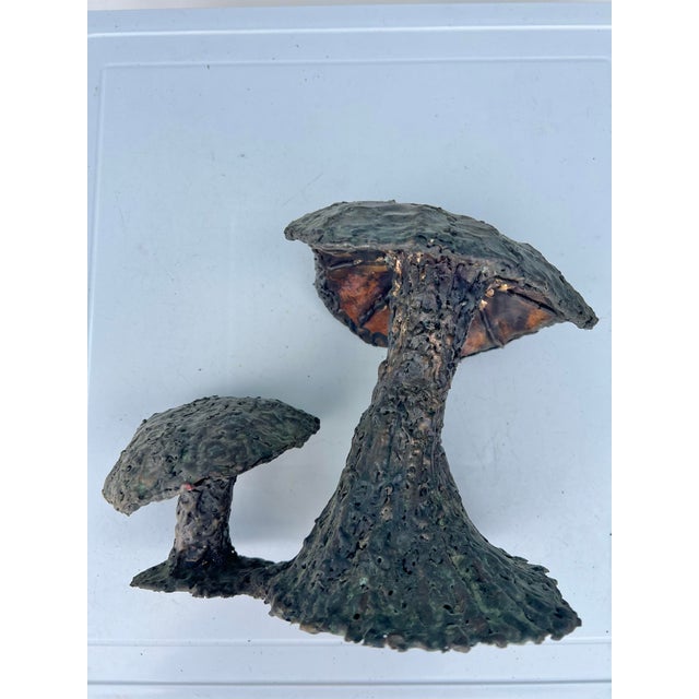 Vintage Copper Sculpture of Mushrooms For Sale - Image 9 of 12
