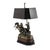 Neoclassical Neoclassical Cast Metal Horse and Chariot Figural Desk Lamp With Black Metal Shade For Sale - Image 3 of 4
