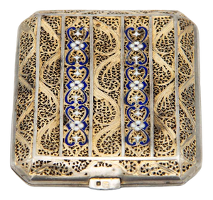 Filigree Mesh Gilded Silver Cigarette Case