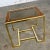 Modern Modern End Table Brass Plated Dark Wood & Smoked Glass Rectangle by Thomasville Furniture Style of Milo Baughman For Sale - Image 3 of 15