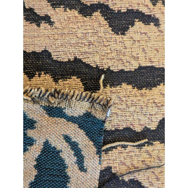 Vintage 1990s Lee Jofa "Tiger" Heavyweight Woven Jacquard Upholstery Fabric - 2.86 Yards For Sale - Image 4 of 12