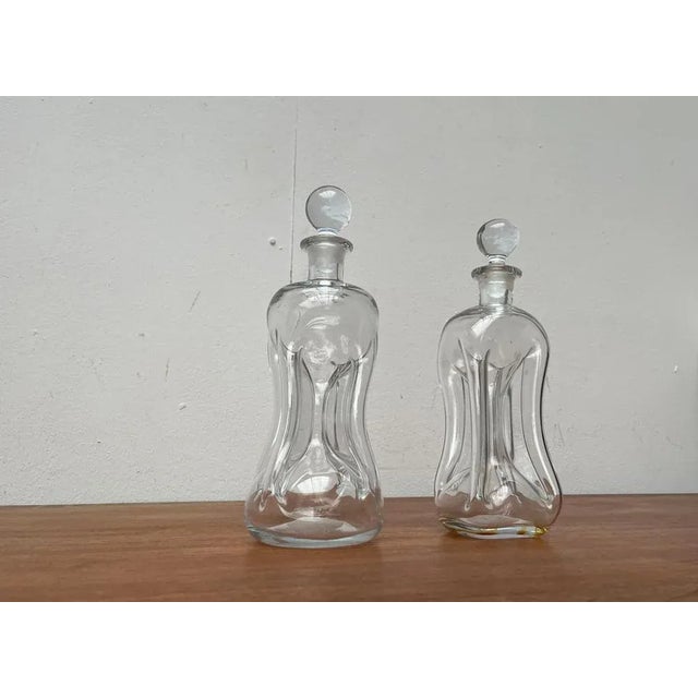 Vintage Danish Kluk Kluk Bottles in Glass from Holmegaard, 1970s, Set of 2 For Sale - Image 12 of 12