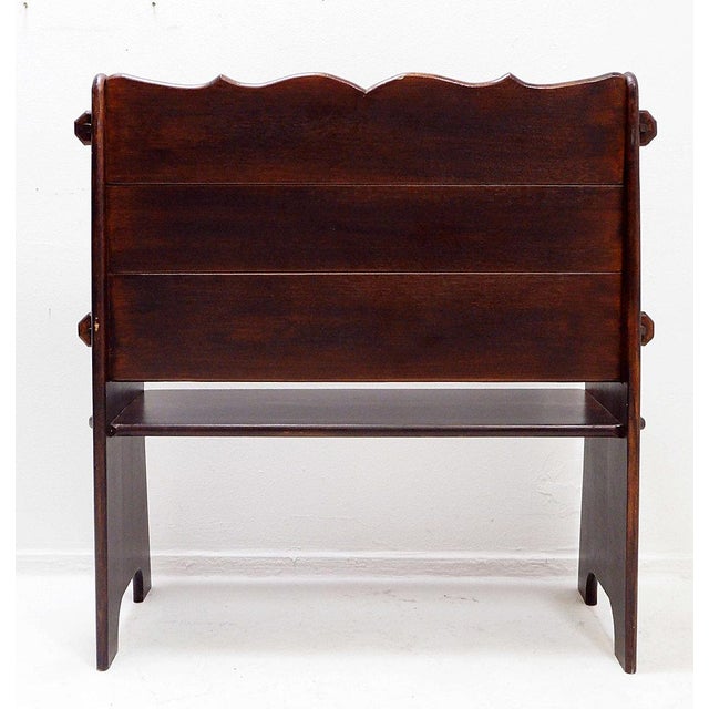 Vintage Wooden Church Bench, 20th Century For Sale - Image 10 of 15