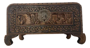1950s Hand-Carved Solid Camphor Wood Footed Treasure Chest - Hong Kong Export