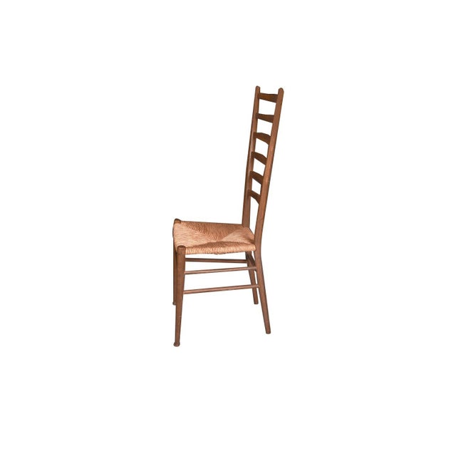 Vintage Gio Ponti Style Italian Ladder Back Chairs 4 For Sale - Image 10 of 11
