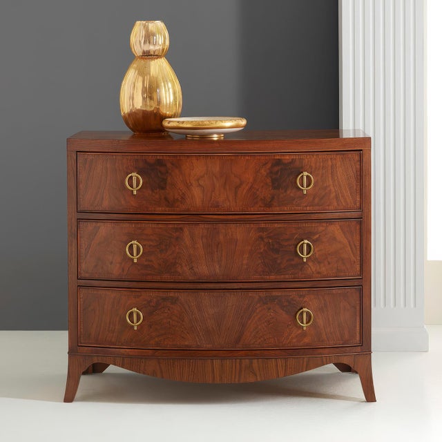 Pair of Small English Walnut Chest of Drawers For Sale - Image 4 of 5