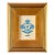 Original Hand-Painted Blue Floral Motif Painting, Frame For Sale