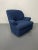 Pair of Mid-Century Modern Scroll Arm Swivel Lounge / Arm Chairs, Faux Shearling For Sale - Image 4 of 10