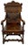 Rare Dated 1670 Museum-Quality 17th C. Charles II English Oak Yorkshire Wainscot Armchair This exceptional antique English...
