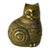 Vintage Spiral Brass Cat Paper Weight* For Sale