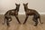 High Quality Vintage Pair of Larger Than Life-Size Patinated Bronze Dog Statues
