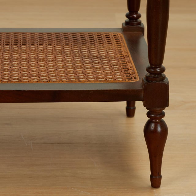 Pair of Vintage British Colonial Style Three Tiered Stands For Sale - Image 16 of 16