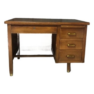 MId 20th Century Oak Desk For Sale