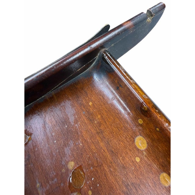 Brown Mid Century Men’s Mahogany “Spqr” Clothing Valet, Seat and Drawer. No For Sale - Image 8 of 9