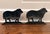 Antique 19thC Cast Iron Ram Door Stops Set of 3, 2 Black 1 White Free-Standing Heavy For Sale - Image 15 of 18