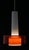 Mid 20th Century Mid-Century Opaline and Orange Glass Pendant Lights - a Pair For Sale - Image 13 of 18