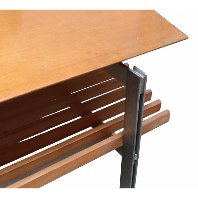 Wood Vintage Wood and Rattan Coffee Table by Giovanni Offredi for Saporiti, 1970s For Sale - Image 7 of 8