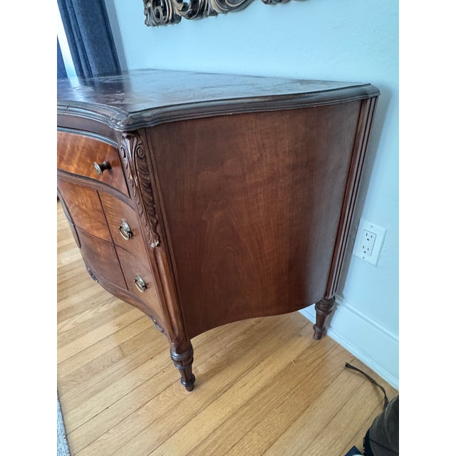 Antique Burled Walnut and Inlaid Marquetry Dresser Chest of Drawers For Sale In Miami - Image 6 of 10