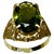 5 Carat Natural Oval Green Tourmaline Cocktail Ring 18 Karat Yellow Gold For Sale - Image 15 of 18