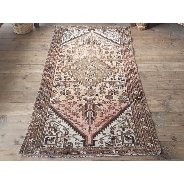 Textile Early 20th Century Mahajeran Rug-3′1″ × 6′4″ For Sale - Image 7 of 7