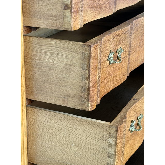 Danish Rococo Oak Chest of Drawers with Cabriole Legs, 1950s For Sale - Image 4 of 13