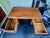 1950s Leopold Executive Desk With Drop-Front Keyboard/Typewriter Drawer- Mid-Century Modern Walnut Desk For Sale - Image 12 of 17