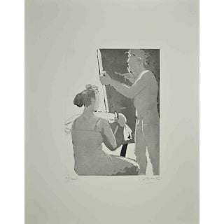 Giacomo Manzú, Nude, 26/125, 1970s, Etching For Sale