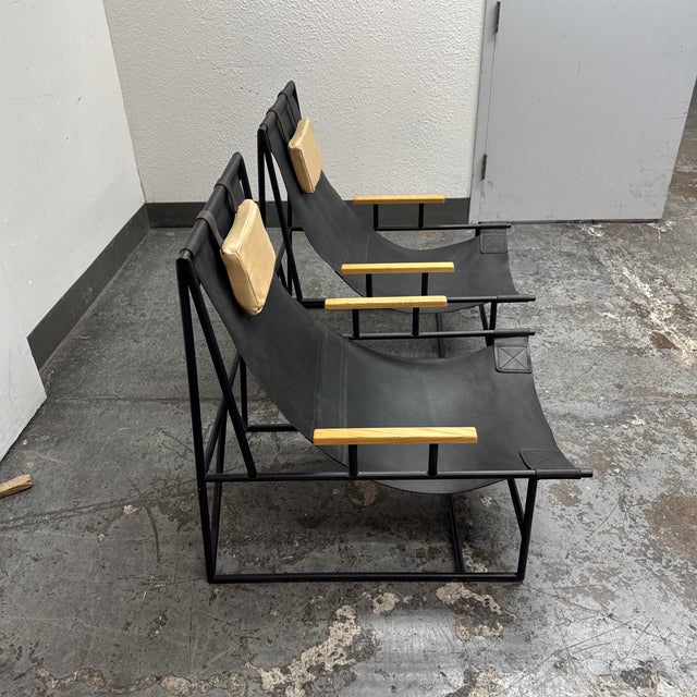 Four Hands Judson Sling Chairs, Pair For Sale - Image 4 of 12