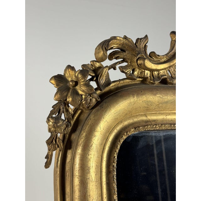 Antique 19th Century French Mirrors with Gilded Frames, Set of 2 For Sale - Image 12 of 18