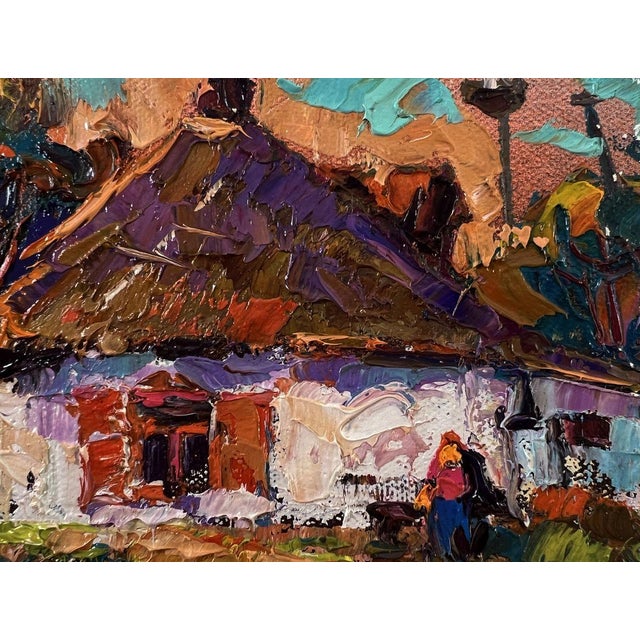 2020s Oil Painting Evening in the Yard Oksana Ivanyuk For Sale - Image 5 of 8