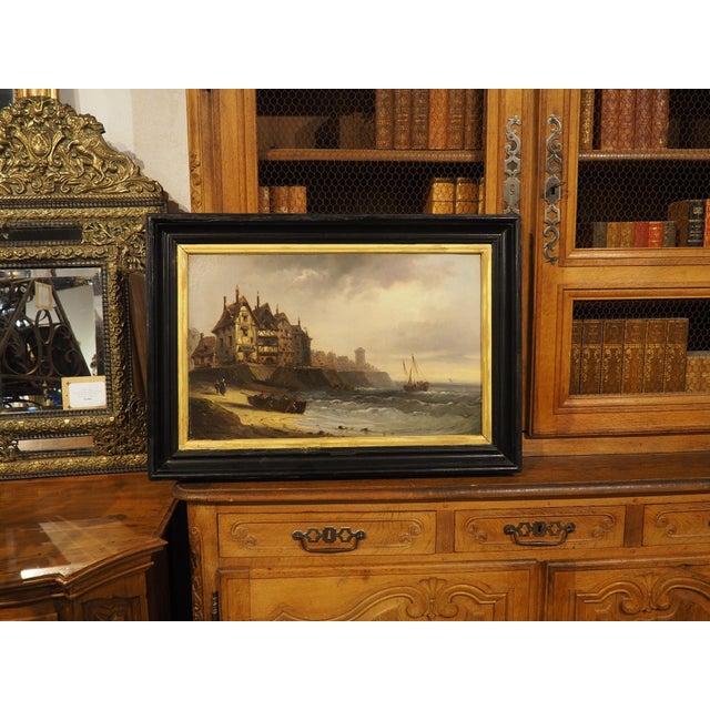 19th Century French Coastal Landscape Painting, Signed Kuwasseg For Sale - Image 17 of 18