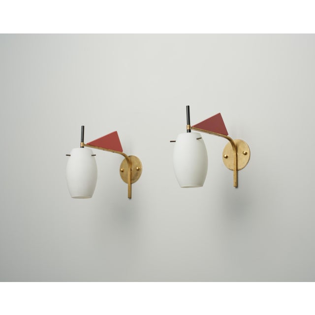 Mid-Century Modern Italian Wall Lamps, 1950s, Set of 2 For Sale - Image 9 of 9